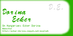 dorina ecker business card